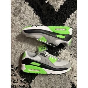Men's Size 11.5 - Nike Air Max 90 Recraft Green White Sneaker Shoes CW5458-100